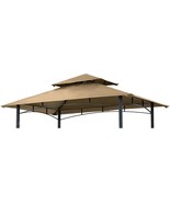 Hugline&#39;S 5X8 Outdoor Grill Shelter Canopy Top Double Tiered Bbq Tent Co... - $886.79 MXN