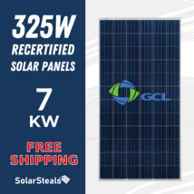 7kW Used GCL GCL-P6/72 325W 72 Cell 325 Watt Polycrystalline Solar Panel... - $2,860.00