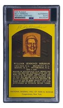 Billy Herman Unterzeichnet 4x6 Chicago Cubs Hof Tafel Karte PSA/DNA 85026265 - £37.21 GBP