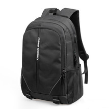 Men&#39;s Travel Bag Portable OxCloth Gray Waterproof Laptop Backpack USB Charging U - £50.74 GBP