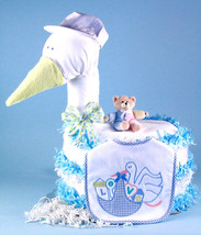 Stork Delivers Baby Girl Diaper Cake - £147.52 GBP