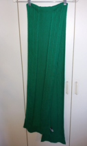 TALBOTS LADIES LONG RECTANGULAR GREEN CABLE KNIT COTTON/ACRYLIC/POLY SCA... - £11.17 GBP
