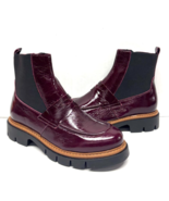 MIZ MOOZ PATENT LEATHER BOOTS  SIDE ZIP/ GORE BURGUNDY  37EU / 7US NEW  ... - $59.95