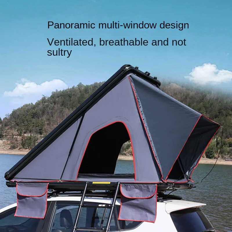 Aluminum alloy roof tent house triangle fully automatic folding outdoor ... - £1,361.92 GBP