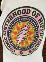 Cosmic Sisterhood Hippie Chicks Shirt Sleeveless Tank Top Small White Gr... - $6.65