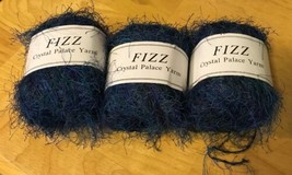 Crystal Palace Fizz Eyelash Yarn #9402 Ultramarine - Darks Blues Greens 50g 120y - £2.79 GBP