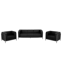 HERCULES Imagination Series Black LeatherSoft Sofa &amp; Chair Set - £2,414.94 GBP