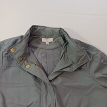 New Directions Studio Women's Gray Full Zip & Button Hidden Hoodie Jacket Size M image 7