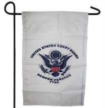 U.S. Coast Guard Double Sided Garden BANNER/FLAG 12&#39;&#39;X18&#39;&#39; Sleeved Poly Best Gar - $14.88