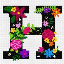 Pepita Needlepoint kit: Letter H Primary Floral, 7&quot; x 7&quot; - £39.73 GBP+