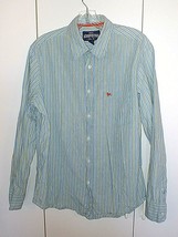 AEROPOSTALE MENS LS STRIPED 100% COTTON CASUAL BUTTON SHIRT-M-GENTLY WOR... - $7.69