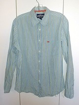 AEROPOSTALE MENS LS STRIPED 100% COTTON CASUAL BUTTON SHIRT-M-GENTLY WOR... - £6.01 GBP