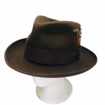 Fedora Brown John Muir Collection The Nature Company Hat 7 1/2&quot; Made in ... - £66.80 GBP