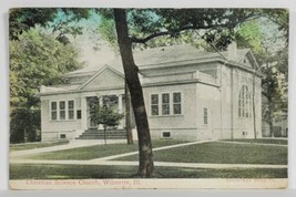 Illinois Wilmette IL View of Christian Science Church 1911 Postcard S12 - £15.69 GBP