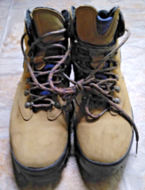 Vintage 90 Nike Air ACG Leather Hiking Boots Brown Womens Size 8.5 Mid Boots Y2K - £46.55 GBP
