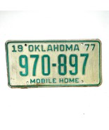 1977 United States Oklahoma Base Mobile Home License Plate 970-897 - $20.31 CAD