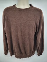 Paolo Mondo Cashmere Sweater Mens XL Brown 100% 2 Ply - £24.80 GBP