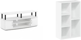 Furinno Jaya Entertainment Center Stand Unit/Tv Desk For Up To 55, Cube, White - £99.11 GBP