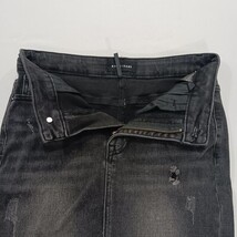 Risen Jeans Los Angeles RDS1222 Women's Black Distressed Denim Fray Skirt Small image 11