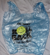 Vintage Walmart Rollback Plastic Shopping Bag Roll Back Smiley Face 2001... - $74.00 MXN