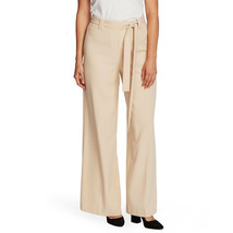 Vince Camuto Women&#39;s Belted Wide Leg Textured Twill Pants Tan Size 4 NEW W TAG - £74.53 GBP