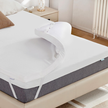 Gel Memory Foam Mattress Topper Ventilated High Density Pad Pain Relief 2&quot; 3&quot; Th - £89.37 GBP+