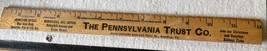Vintage 12 inch wood ruler Pennsylvania Trust Co  Reading PA - £9.97 GBP