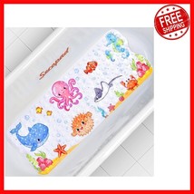 Kids’ Non-Slip Bath Mat 40x16 in Pink Octopus, Machine Washable with Dra... - $463.80 MXN