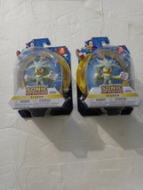 2 Sonic the Hedgehog 30th Anniversary Silver 2.5&quot; Figure Jakks Pacific Sega NIB - £29.21 GBP