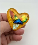 Handmade Dichroic Glass Heart Object de Arté Keepsake- “You Are Loved" #... - $45.00