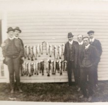 RPPC CYKO Men With Fish c1905 Victorian Era Clothing Rare Unposted PCBG6A - £52.34 GBP