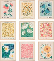 Anydesign 9Pcs Flower Market Wall Art Prints Matisse Art Poster Decor, 8X10Inch - £28.76 GBP