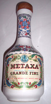 Vintage Keramikos Greek  Metaxa Ceramic  Collectible Handpainted Decanter Bottle - £33.63 GBP