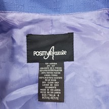 Positive Attitude RN#55126 Women's Blue 3-Button Blazer Jacket Size 4 Petite image 3