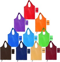 10 Pack Reusable Grocery Bags Lightweight Durable Shopping Bags Grocery Totes Ma - £25.19 GBP