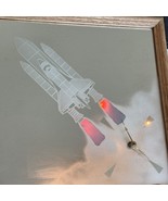 RARE 13&#39; Light Up Space Shuttle Mirror Clock Wall Art WORKS NASA Flicker... - $3,309.18 MXN