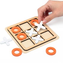 Wooden Board Tic Tac Toe Game XO Table Toy Classical Family Puzzle Game - £16.61 GBP