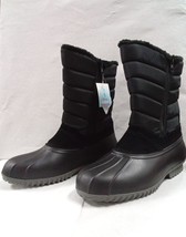 Propet Womens Sz 9 Waterproof Faux Fur Lined Boots Black Winter 053 AW - £15.18 GBP