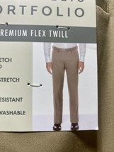 New Perry Ellis Portfolio Men&#39;s Dress Pants 40 x32 Premium Flex Twill Antelope - £22.52 GBP