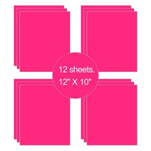 12 Sheet 12&quot;x10&quot; Pink HTV Paper Iron On Heat Transfer Vinyl for T-Shirts... - $13.29