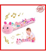 Pink Caterpillar Musical Baby Activity Toy - Multi-Sensory Soft Plush fo... - $555.64 MXN