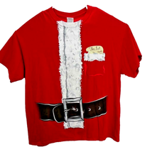 Santa Suit T Shirt Mens Size XL Red Holiday Tuxedo Novelty Ugly Christmas Top - £3.89 GBP