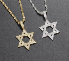 Jewish Star Pendant Jewish Star Necklace Jewish Pendant Hip  - £133.92 GBP