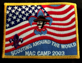 vintage Boy scout patch/badge &quot;Scouting around the world MAC CAMP 2003&quot; - £5.53 GBP