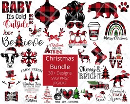 Christmas Designs Bundle 30+ SVG files, Popular Christmas designs, Heifer Design - $2.50