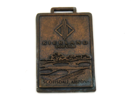 Vintage KIERLAND  Golf Club Metal Golf Bag Tag ~ Scottsdale Arizona - $9.41 CAD