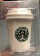 Starbucks Holiday 2007 Christmas Tree Ornament Set White To Go Cup New In Box - £14.19 GBP