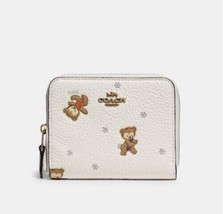 Coach Boxed Small Zip Around Wallet With Snowy Bears Print NWT C6603B - £59.66 GBP