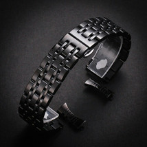 20mm Black 304L Stainless Steel Metal Curved End Watch Bracelet/Watchband + Tool - £19.56 GBP+