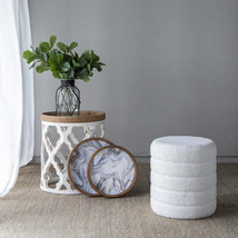 French Country Home Decor Collection: Artificial Plant, Vase, Trays, Stool - $499.09 CAD